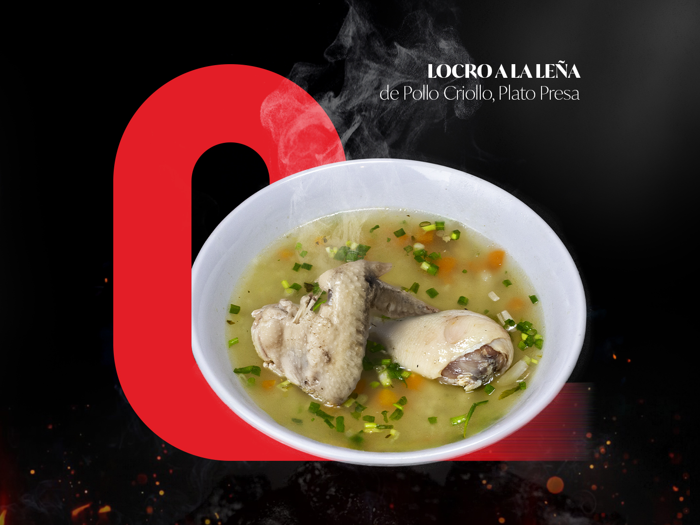 Locro a la leña con Presa